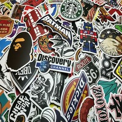300 Random Skateboard Stickers Vinyl Laptop Luggage Decals Dope Sticker Lot Mix