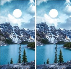 Mountains Lake Scenery Landscape Cornhole Board Decal Wrap Wraps