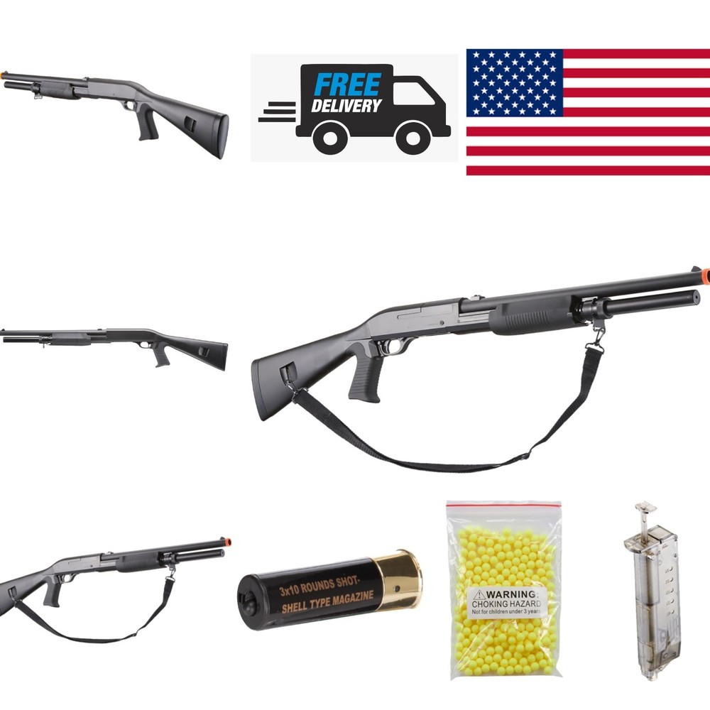 Reliable Airsoft Shotgun with Metal Frame and Polymer Components for Durability