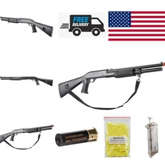 Reliable Airsoft Shotgun with Metal Frame and Polymer Components for Durability