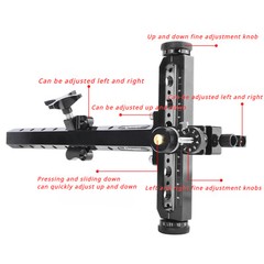 9″ Archery Recurve Bow Sight T Shape Aluminum Adjustable Bow Target Shooting US