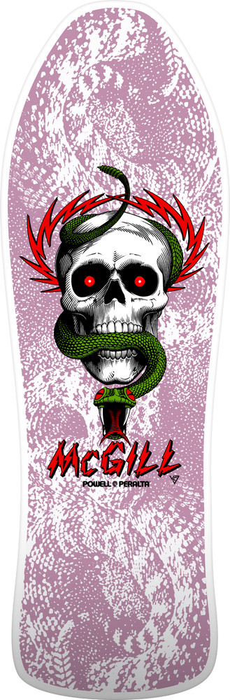 Powell Peralta BONES BRIGADE Mike McGill SKULL AND SNAKE Skateboard WHITE