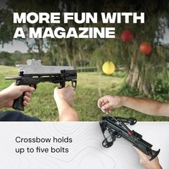 BALLISTA BAT Compound Small Crossbow with Magazine – 300 FPS, 130 lbs Draw
