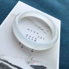 Madagascar high ice thin strip white chalcedony bracelet white agate women’s jew