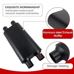 Muffler 3 2.25″ dual in | 2.25″ dual out | overall 23″ Dual in | Dual out