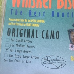 NOS Vintage Whisker Biscuit Deluxe For Large Aluminum Arrows Archery Bow Hunt