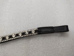 Designer Clear Crystal Stylish Browband Leather For Horse Bridle .