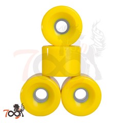 Cal 7 60mm 83A Cruiser Skateboard Yellow Wheels (4 Pcs) + ABEC-7 Bearings