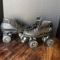 Riedell 122 Derby Speed Quad Roller Skates Black USA Size 4 D/B LO