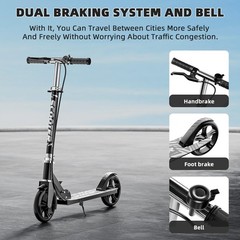Scooters for Kids 8-12, Teens & Adults – Lightweight, Foldable, 8-Inch Big Wh…