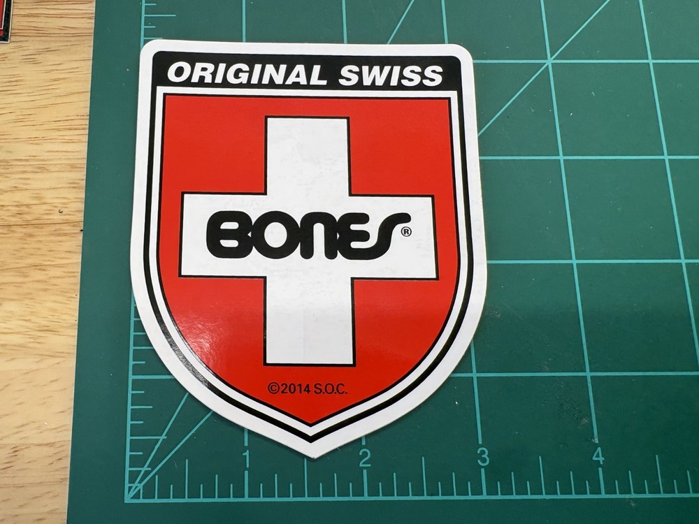 Bones Original Swiss Skateboard Sticker decal 2014