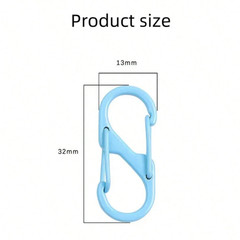 Dual Spring Carabiner 8-Shaped Clips Reliable and Durable Keychain Hooks 6 pcs