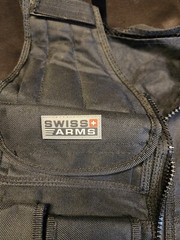 Swiss Arms – Black Military Tactical Ammo Vest – Airsoft / Paintball – Pre Owned