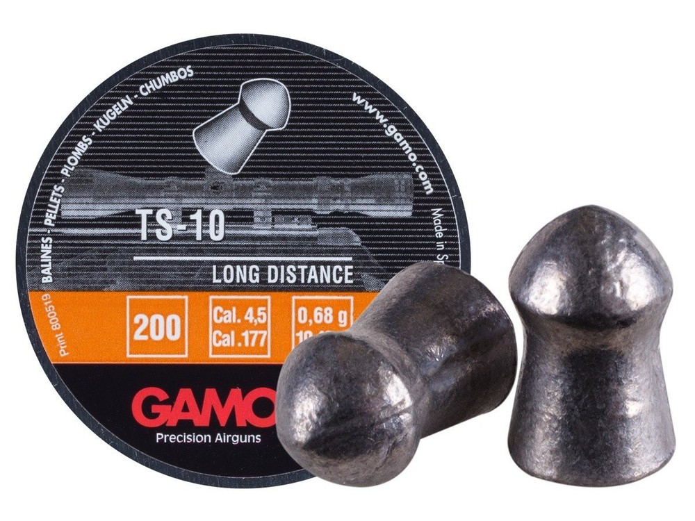 Gamo, 632174854 TS-10 Long Distance Pellets .177 Caliber, Gray