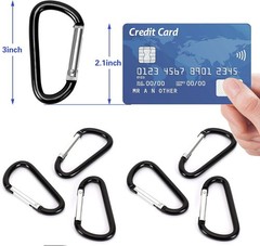Heavy Duty Aluminum Carabiners 3″ 100-Pack