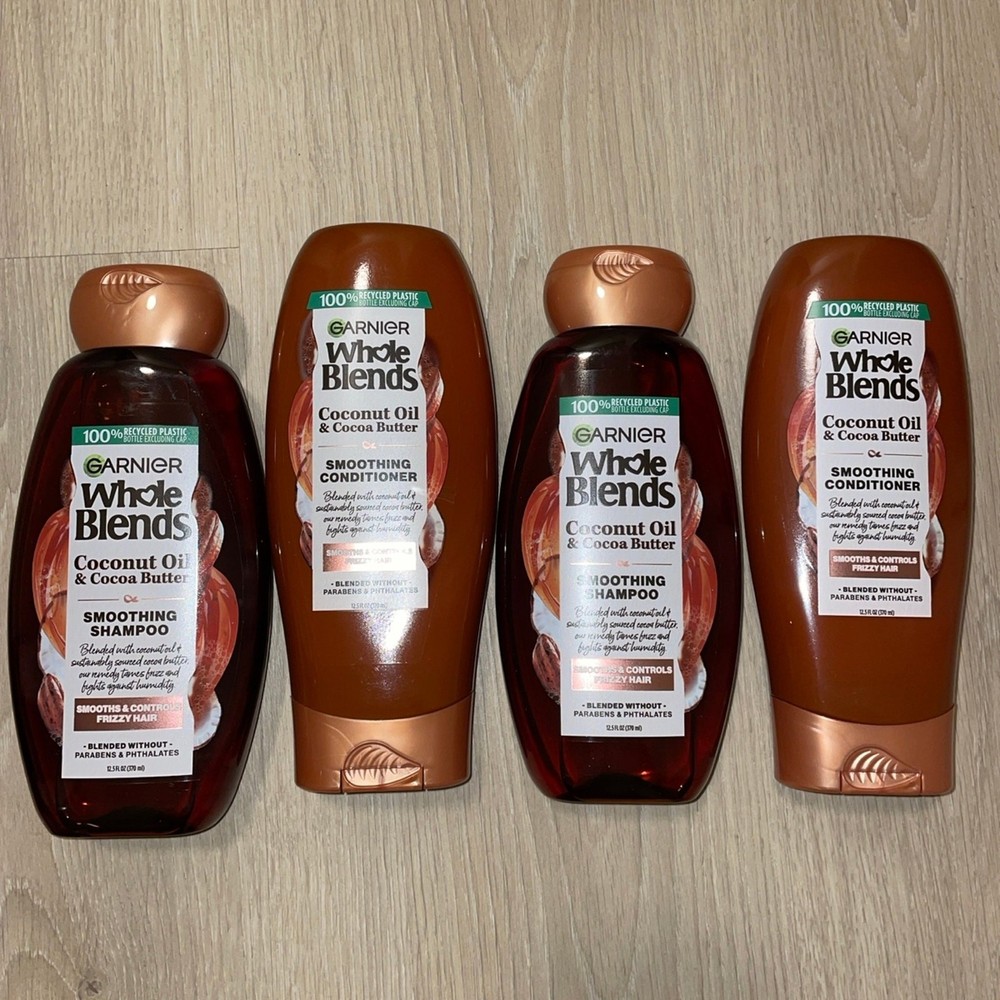 Garnier Whole Blends Coconut Oil Cocoa Butter Smoothing Shampoo and Conditioner