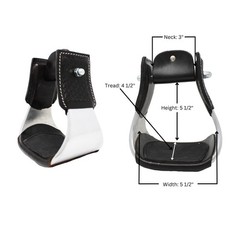 Challenger 5 3/8″ Wide Western Saddle Aluminium Bell Roper Stirrups 51133BR
