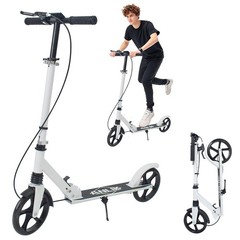 Kick Scooter for Ages 6+ Kids, Teens & Adults Foldable, NonSlip PU Wheels, 4…