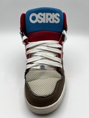 Osiris NYC 83 CLK High Top Sneakers Blue Cream Red Mens Size 9.5 Very Clean Rare