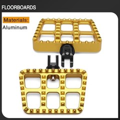 Motorcycle Mini Floorboards MX Foot Pegs Footrest for Harley Front Peg, Gold