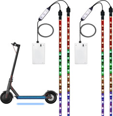 LED Lights for Scooter – 4 Pcs Electric Strip Light Battery Operated