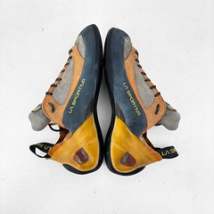 La Sportiva Finale Rock Climbing Shoes Mens 12 Grey Orange Lace Up
