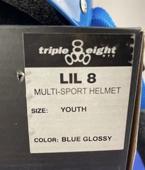 Triple Eight Helmet Youth Lil 8 Glossy Blue YOUTH 18”-20.5” $49.99