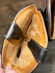 Tony Lama Black Leather Western Equestrian Cowboy Boots