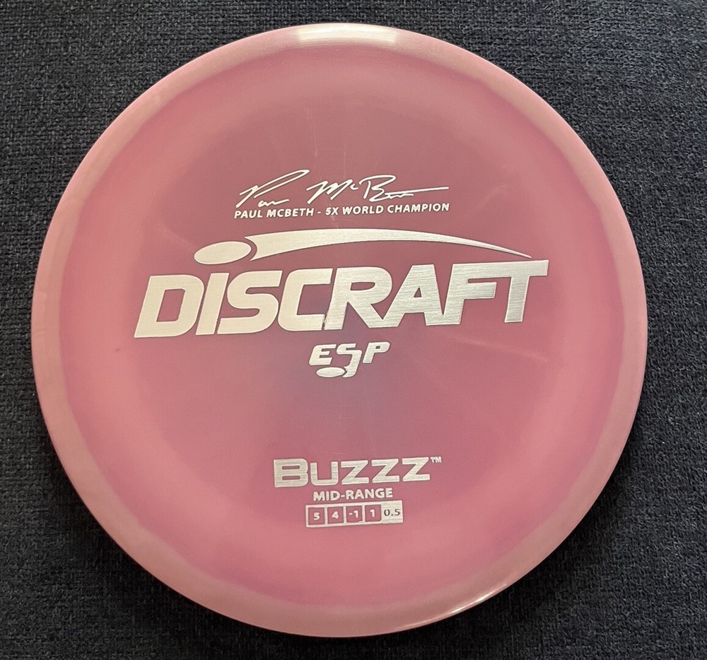 Discraft 5x Paul McBeth ESP Buzzz 175-176g – New – Pink Puce/Chrome