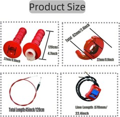 7/8 22mm Twist Throttle Accelerator Handle Grips for Pit Bike Mini Bike Throt…
