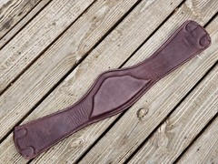 Devoucoux V-Strap Two-Tone Brown Padded Anatomic Dressage Girth – 32″-80cm -NWOT