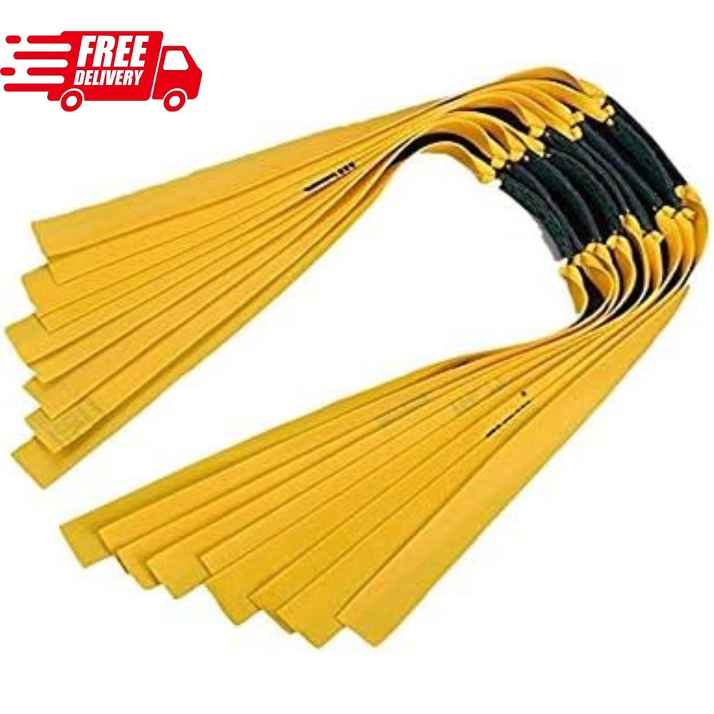 16pcs 0.75mm Slingshot Rubber Bands Replacement Flat Hunting Catapult Elastic Ba