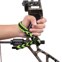 1X Bow Wrist Sling Multicamo Green For Compound Bow Hunting Shooting Pu Leather
