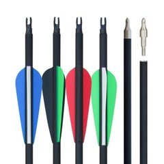 6/12PCS 31″ Carbon Arrows Hunting Archery Target Arrow Practice Shooting 6 Color