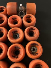 Lot of 20 Vanguard Zinger Orange Roller Skate Wheels (Condition& Size Varies)