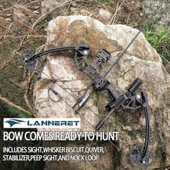 Lightweight Camouflage Right Handed Compound Bow – 320fps & Complete Accessories