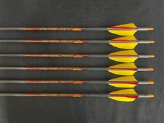 Black Eagle Outlaw 3″ Shield Cut Feather Fletched 400 Arrows 1/2dz BRAND NEW