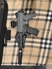 ASG CZ Scorpion EVO 3 A1 Airsoft Rifle w/ Red Dot, Suppressor & Case