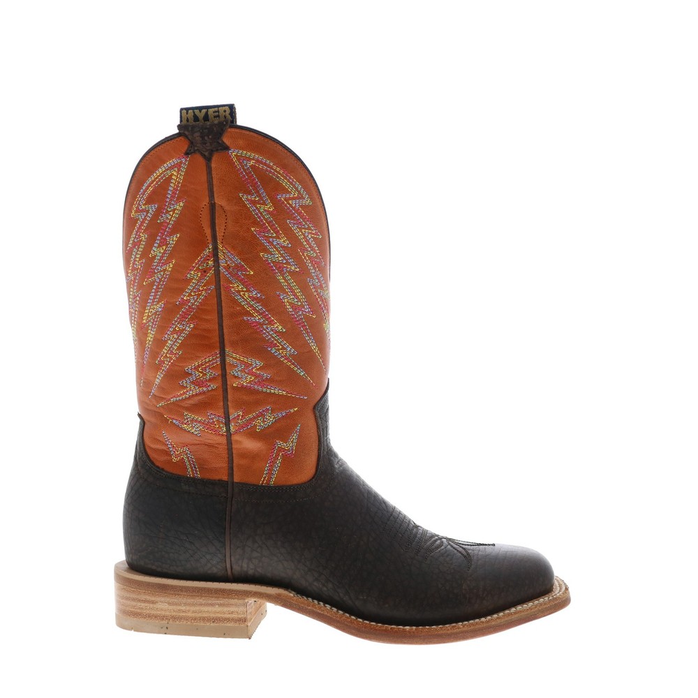 Hyer Hazelton 11″ Exotic Leather HM11010 Mens Brown Western Cowboy Boots