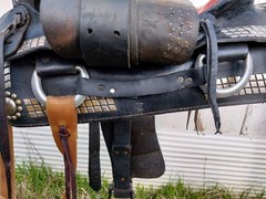 Vintage Western Silver Show Parade Saddle Doule Rigging 15″ Simco Fair Condition