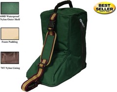 Nylon Padded Western Boot Bag with Rubber Grip for Equestrian Travel