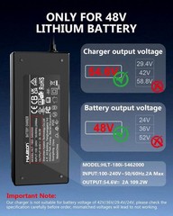 48V Lithium Battery Charger – Certified 54.6V 2A Fast Charger for Electric B…