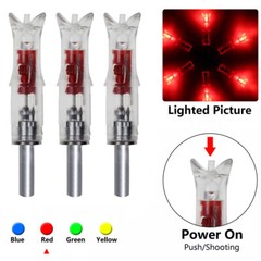 6/12pcs Lighted Nocks for Bolts 297-302 Crossbow Bolts ID 300»/7.62mm Half Moon