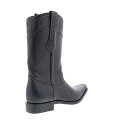 Los Altos Square Toe ELK Boot 735105 Mens Black Wide Cowboy Western Boots