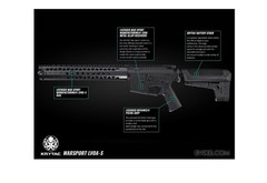 Krytac War Sport Licensed LVOA-S M4 Carbine Airsoft AEG Rifle Model: Combat Grey