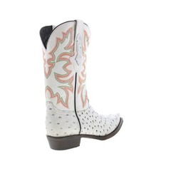 Dingo Outlaw DI-115 Mens White Leather Pull On Cowboy Western Boots 9