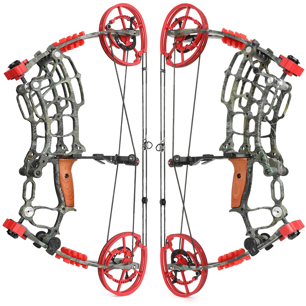 30-60lbs Compound Bow Steel Ball Arrows Dual-use Archery Hunting Fishing RH LH