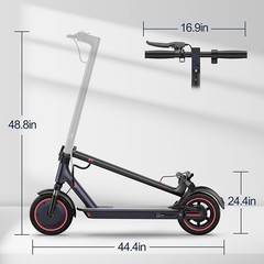Ladped LP10 Electric Scooter, 10″ Solid Tires, 500W 22Mph, 22 Miles E-SCOOTER