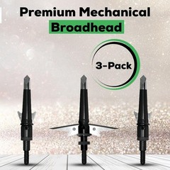 Mechanical Broadheads Crossbow Broadheads Hunting Arrowheads Large Cut 3pcs