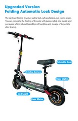 Folding Electric Scooter for Adults with 800W Motor 28Mph Off-Road with Seat C5F